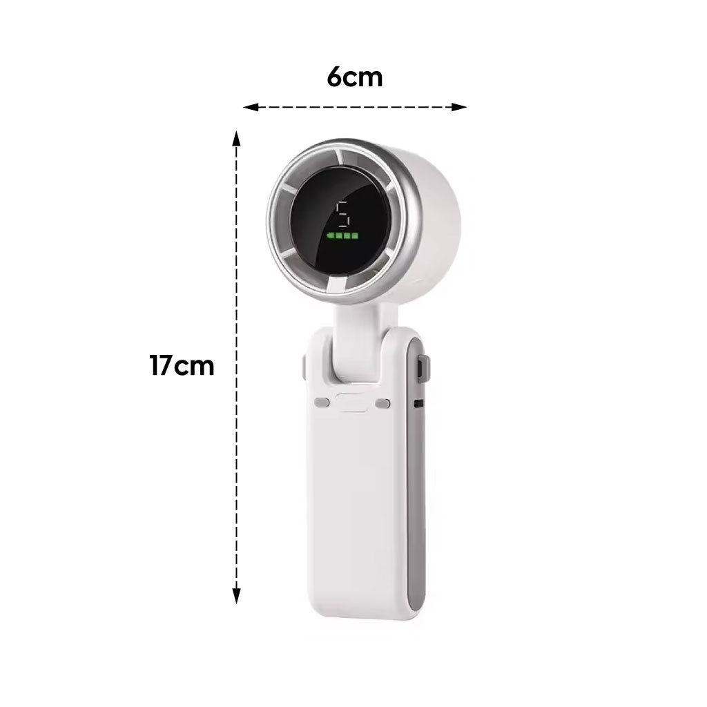 Ventilateur de poche intelligent - Écran LED et design pliable