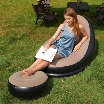 Canapé gonflable avec repose-pieds