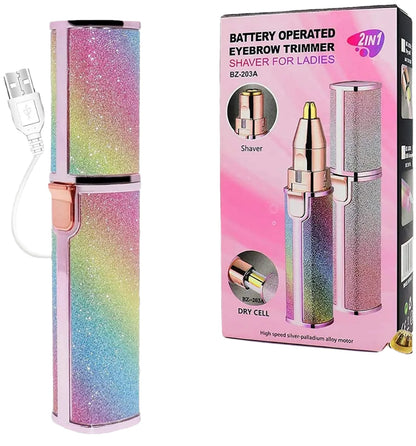 Épilateur visage et sourcils rechargeable 2 en 1