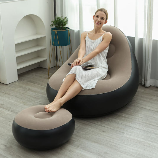 Canapé gonflable avec repose-pieds