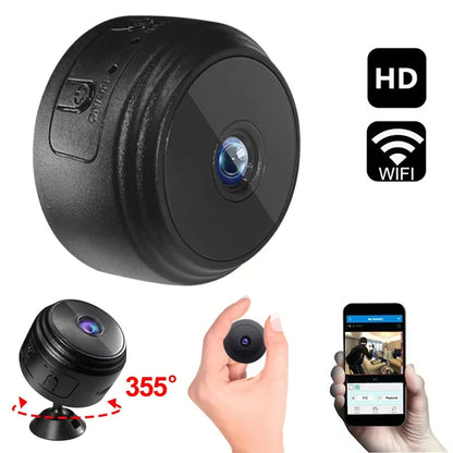 Mini caméra de sécurité intérieure pour la maison, avec vision nocturne