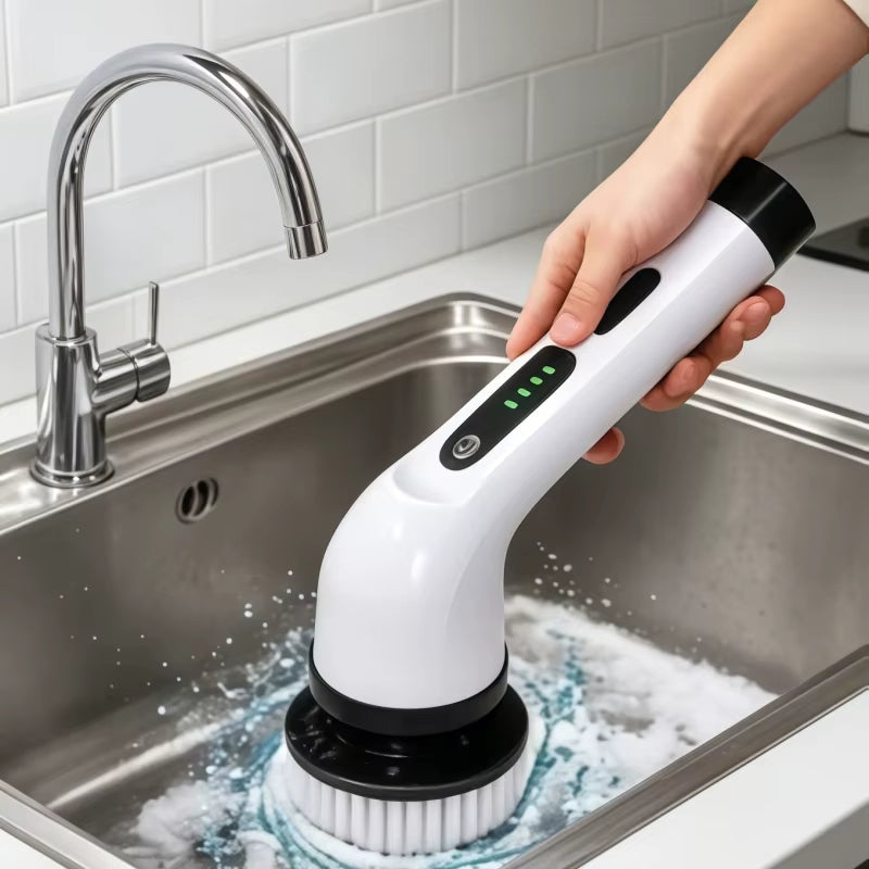 Brosse de nettoyage électrique multifonctionnelle sans fil