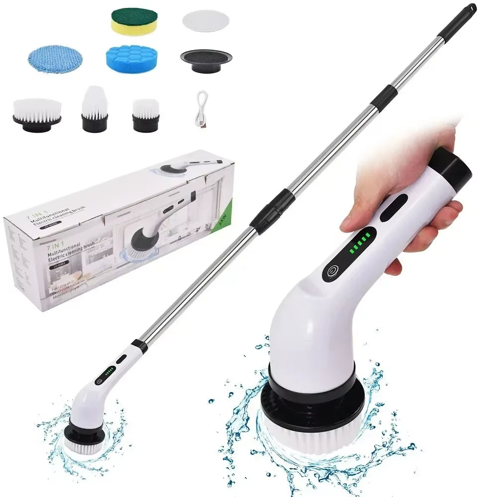Brosse de nettoyage électrique multifonctionnelle sans fil