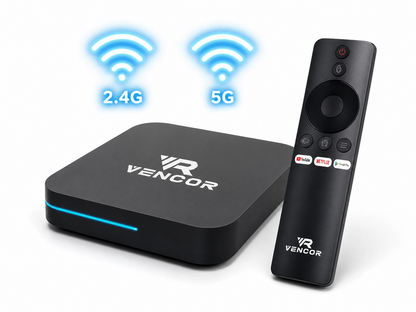 TV BOX VENCOR Android  4K Ultra HD avec 2 ans d'Abonnement